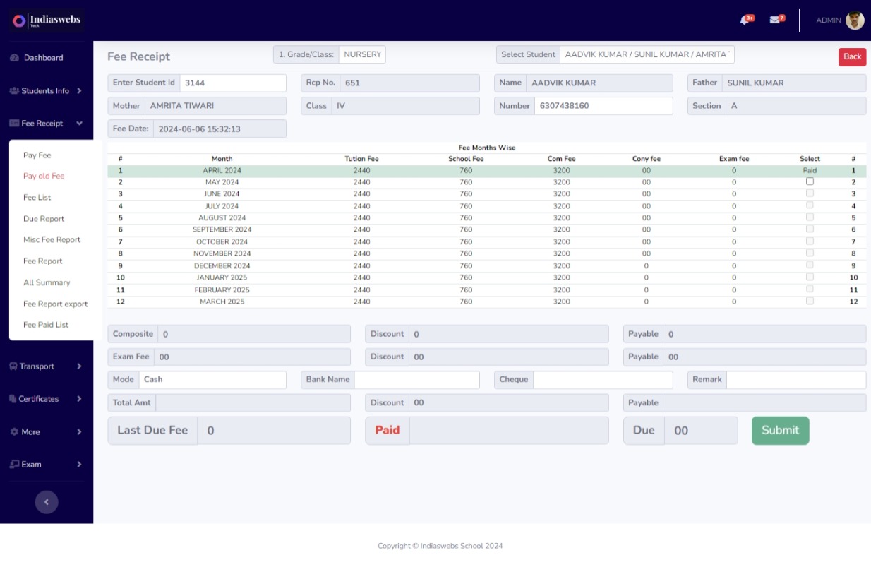 Fee Management System